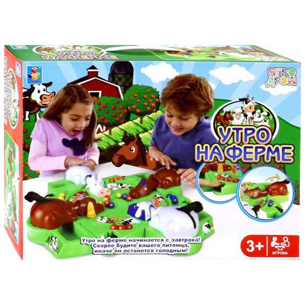 Игра настольная 1TOY Т13558 Игродром: Утро на ферме