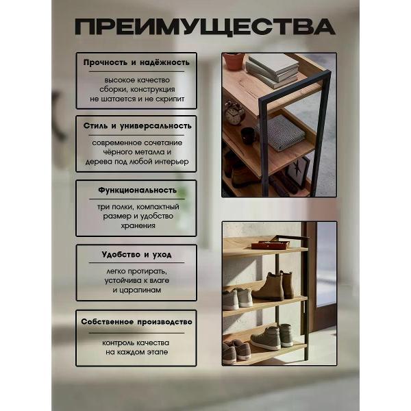 Стеллаж Welcome Store металлический напольный лофт этажерка с полками