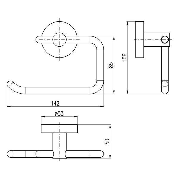 Держатель для туалетной бумаги Rav Slezak COA0401MGK