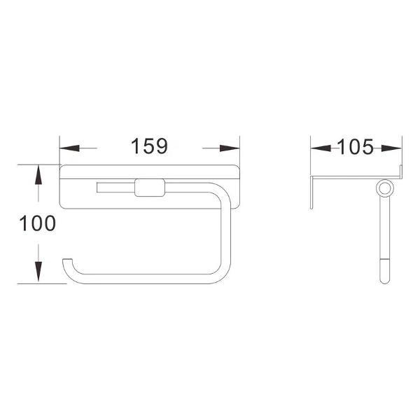 Держатель для туалетной бумаги Shevanik SG5705C-1