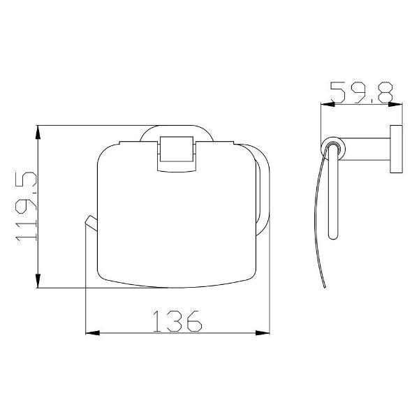 Держатель для туалетной бумаги Rav Slezak YUA0400CB