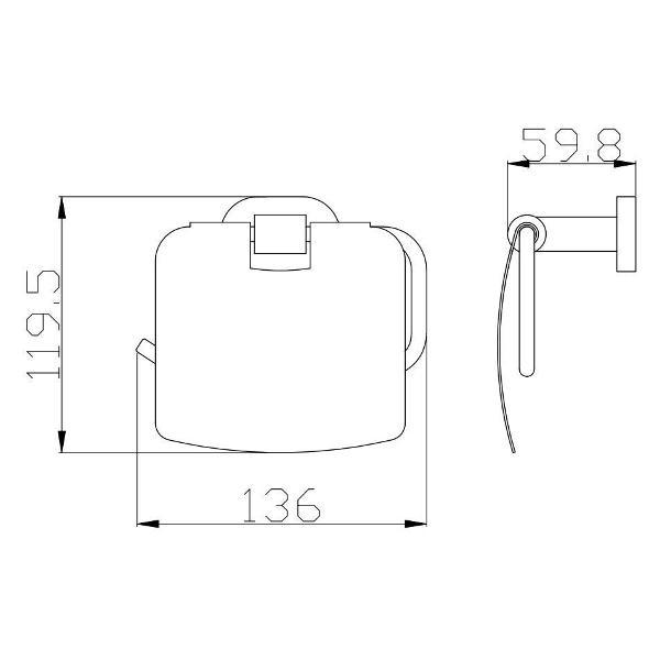 Держатель для туалетной бумаги Rav Slezak YUA0400CMAT