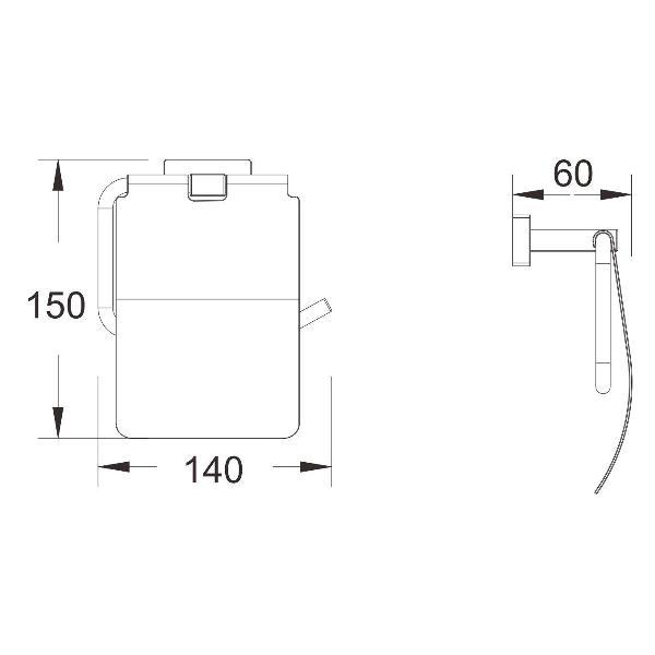 Держатель для туалетной бумаги Shevanik SG5605G