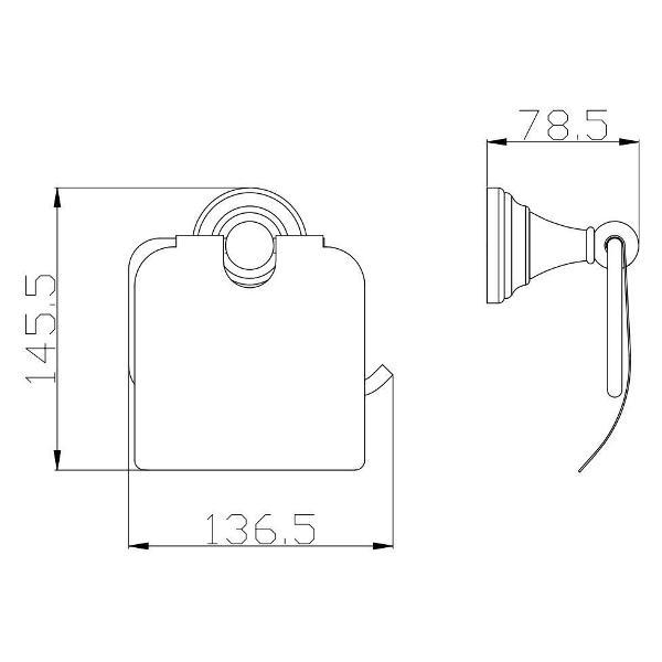 Держатель для туалетной бумаги Rav Slezak MKA0400CMAT