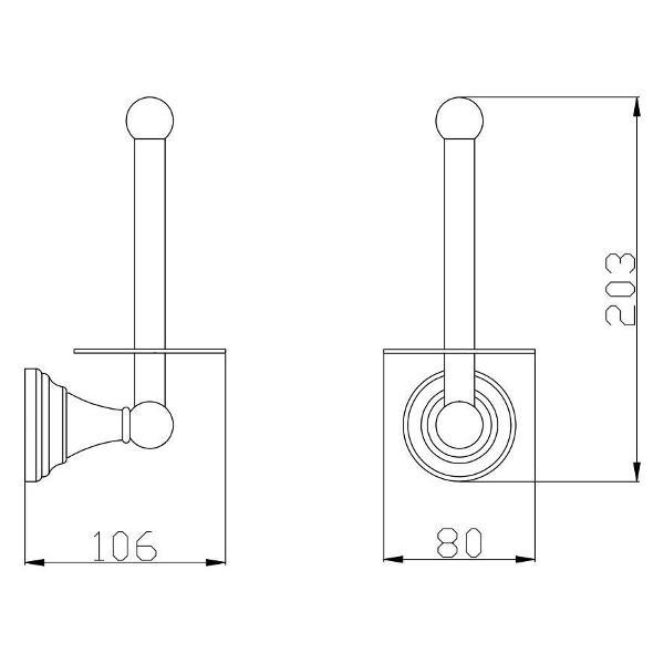 Держатель для туалетной бумаги Rav Slezak MKA0402CMAT