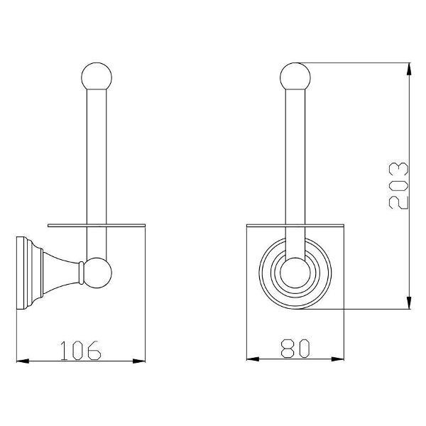 Держатель для туалетной бумаги Rav Slezak MKA0402SM