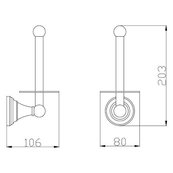 Держатель для туалетной бумаги Rav Slezak MKA0402Z