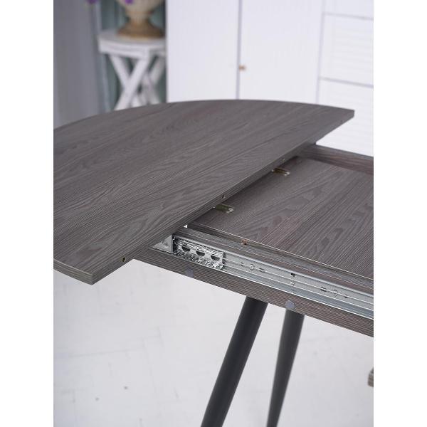 Стол обеденный Frenesie Элип конус кухонный круглый раздвижной, ясень анкор тёмный, 85х85/120х75 см.