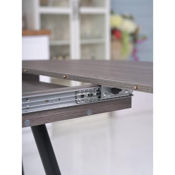 Стол обеденный Frenesie Элип конус кухонный круглый раздвижной, ясень анкор тёмный, 85х85/120х75 см.