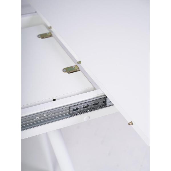 Стол обеденный Frenesie Элип конус кухонный круглый раздвижной, белый шагрень, 85х85/120х75 см.