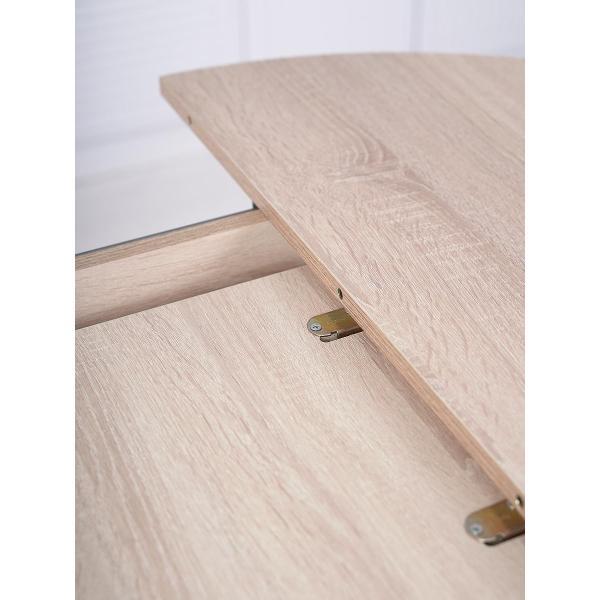 Стол обеденный Frenesie Элип конус кухонный круглый раздвижной, дуб сонома, 85х85/120х75 см.