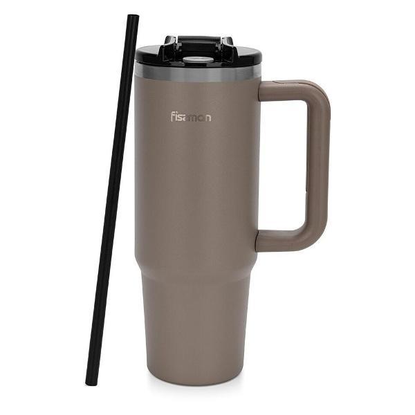 Термокружка FISSMAN 900 мл коричневая