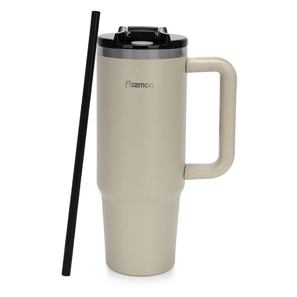 Термокружка FISSMAN 900 мл бежевая