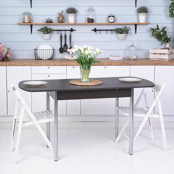 Стол обеденный Frenesie раздвижной на кухню Джаз, венге, 110/150х70х77 см.