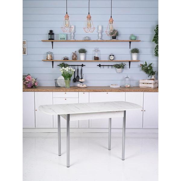 Стол обеденный Frenesie раздвижной Джаз, дуб крафт белый, 110/150х70х77 см.