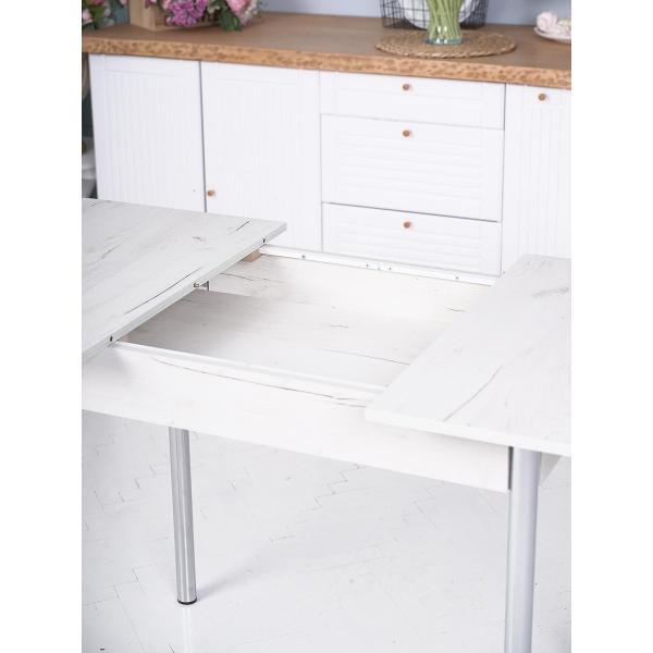 Стол обеденный Frenesie раздвижной Джаз, дуб крафт белый, 110/150х70х77 см.