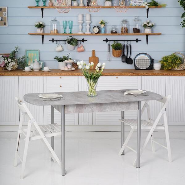 Стол обеденный Frenesie раздвижной Джаз, камень светлый, 110/150х70х77 см.