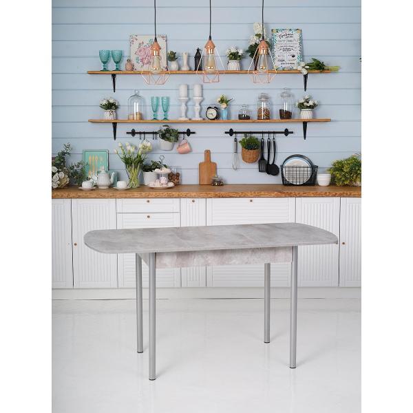 Стол обеденный Frenesie раздвижной Джаз, камень светлый, 110/150х70х77 см.