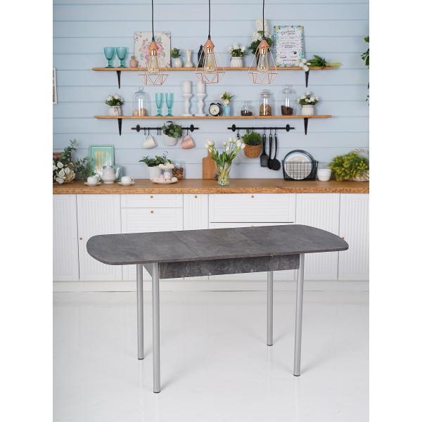 Стол обеденный Frenesie раздвижной Джаз, камень темный, 110/150х70х77 см.