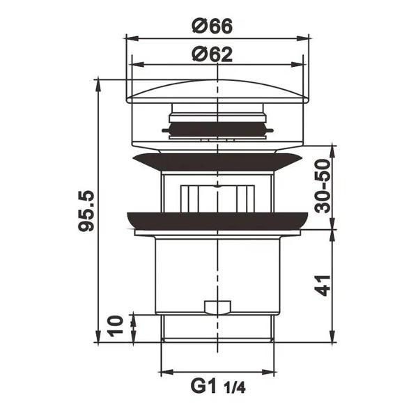 Донный клапан Rose RS01