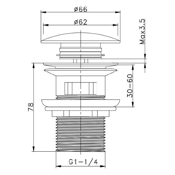 Донный клапан Raglo R600.03