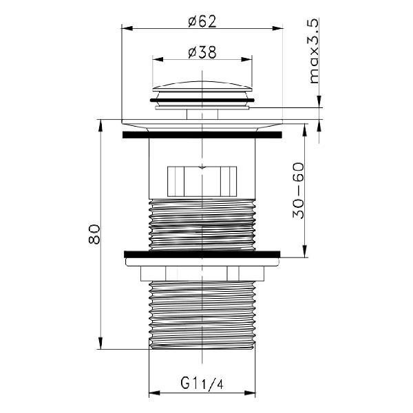 Донный клапан Raglo R600.05