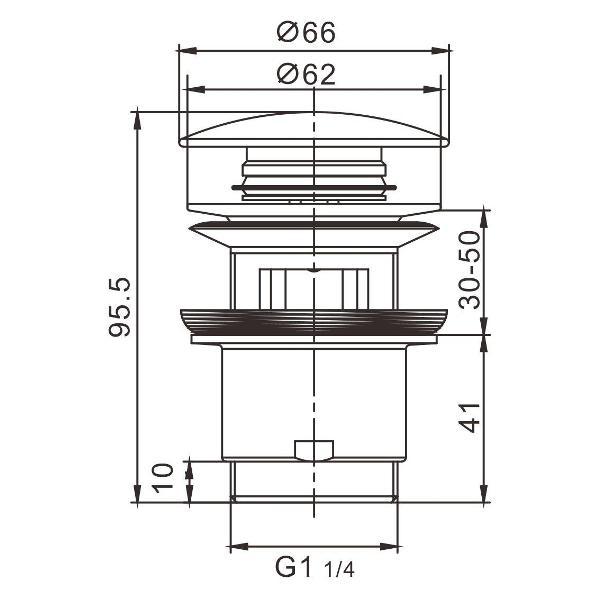 Донный клапан Rose RS01C