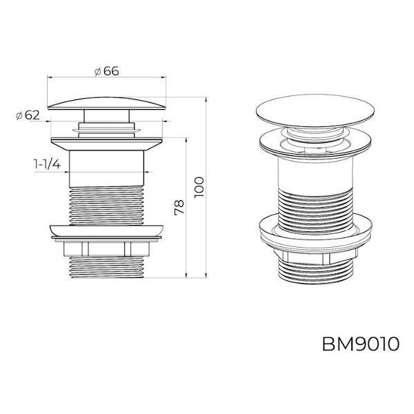 Донный клапан KNOTLOR BM9010C