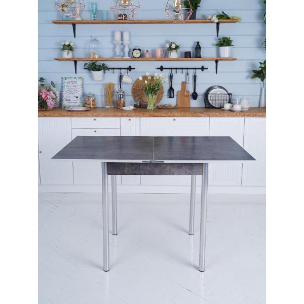 Стол обеденный Frenesie раскладной Виста, камень темный, 120/60х78х75 см.