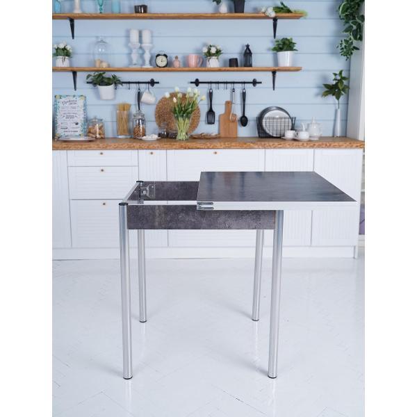 Стол обеденный Frenesie раскладной Виста, камень темный, 120/60х78х75 см.