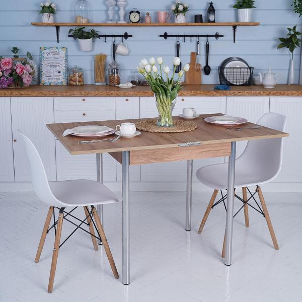 Стол обеденный Frenesie раскладной Виста, дуб крафт золотой, 120/60х78х75 см.