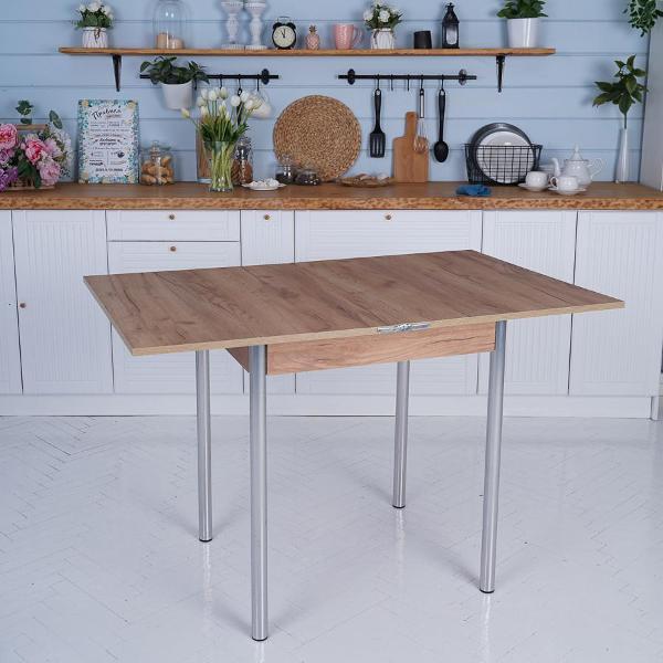 Стол обеденный Frenesie раскладной Виста, дуб крафт золотой, 120/60х78х75 см.