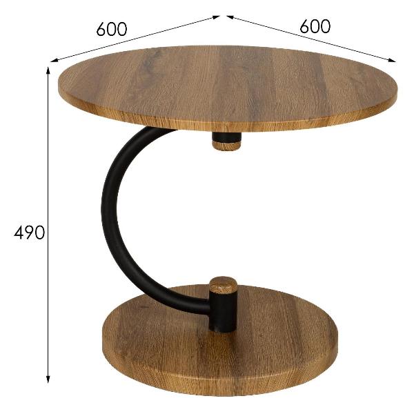 Стол журнальный Мебелик Дуэт 13 коричневый