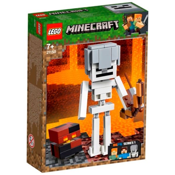 Конструктор Lego 21150 Minecraft: Бол.фигурки.Скелет с кубом магмы