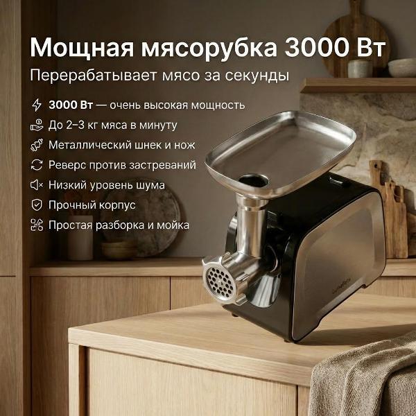 Электромясорубка Luma Bella 3000ВТ