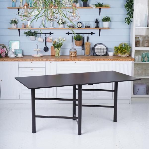 Стол обеденный Frenesie книжка кухонный раскладной, венге, 26/166х80х75 см.