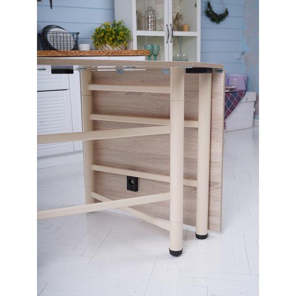 Стол обеденный Frenesie книжка кухонный раскладной, дуб сонома, 26/166х80х75 см.