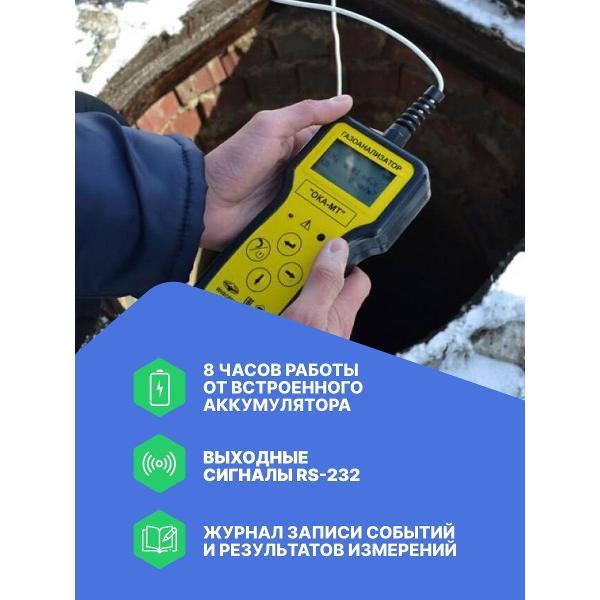Газоанализатор Информаналитика ОКА-92МТ-O2-CH4-CO-H2S с поверкой