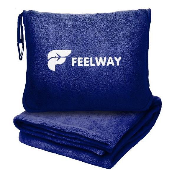 Плед FEELWAY для путешествий 2 в 1 синий
