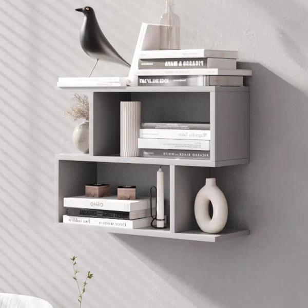 Полка книжная Брин "Прямая" Серая