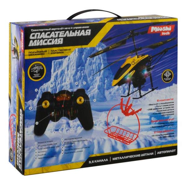Радиоуправляемый вертолет Mioshi Спасательная миссия, 24 см (MTE1202-128)