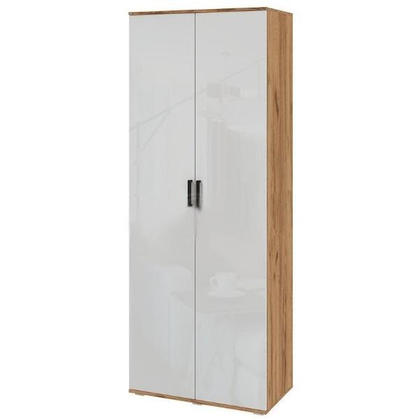 Шкаф распашной МИФ Мебель 2-х створчатый, Ясень шимо темный/светлый