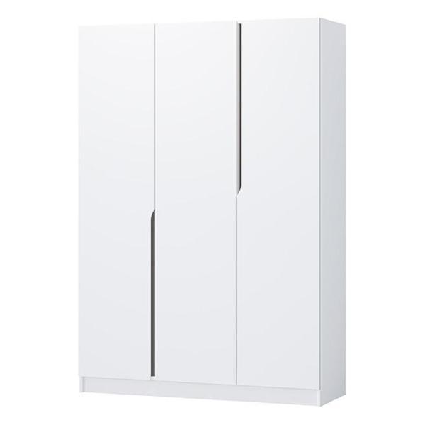 Шкаф распашной Регион 58 1500, со штангой для вешалок и полками, Белый древесный