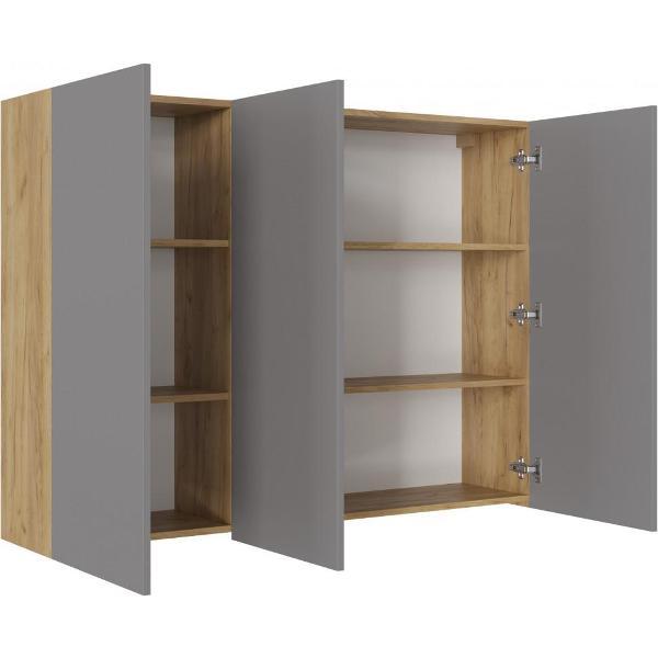 Шкаф распашной МК Стиль навесной ШН-001 ЛДСП, крафт золотой/серый шифер,