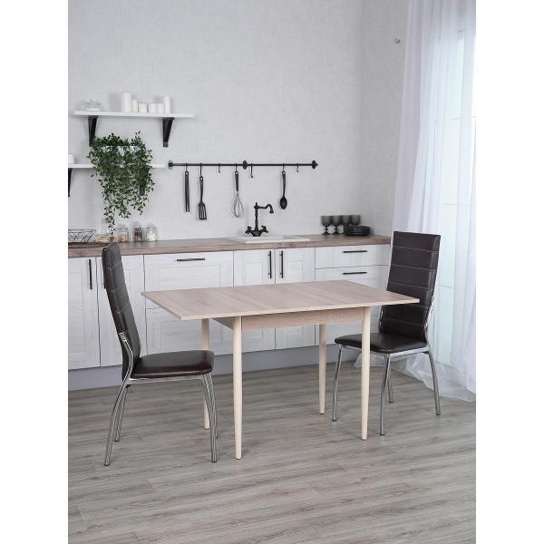 Стол обеденный Frenesie раскладной Пируэт, дуб сонома, 120/80х60х75 см.