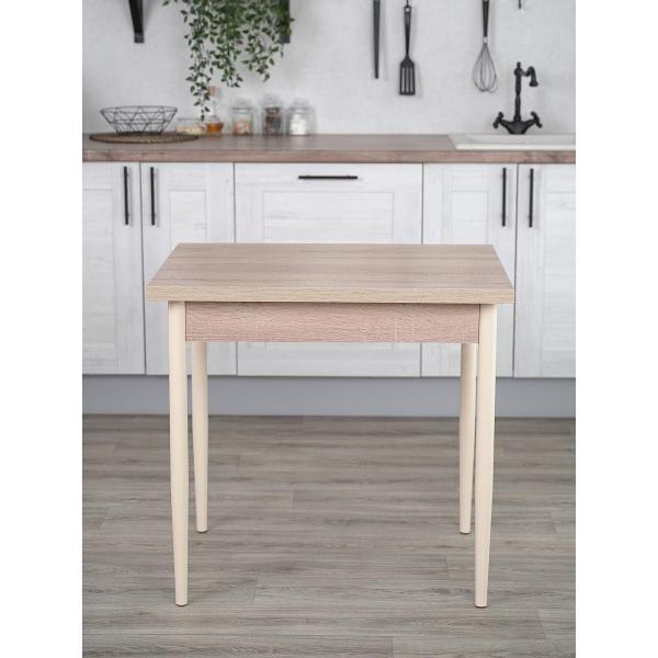 Стол обеденный Frenesie раскладной Пируэт, дуб сонома, 120/80х60х75 см.