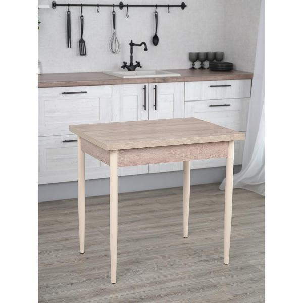 Стол обеденный Frenesie раскладной Пируэт, дуб сонома, 120/80х60х75 см.