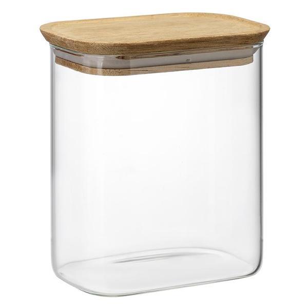 Емкость для хранения Smart Solutions прямоугольная Glass Acacia, 950 мл