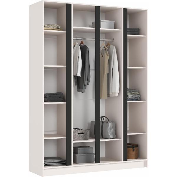 Шкаф распашной МИФ Мебель 4-х створчатый 1600, в современном стиле, кашемир/кашемир