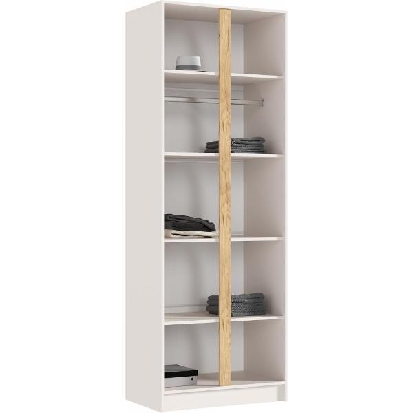 Шкаф распашной МИФ Мебель 2-х створчатый 800, в современном стиле, кашемир/кашемир